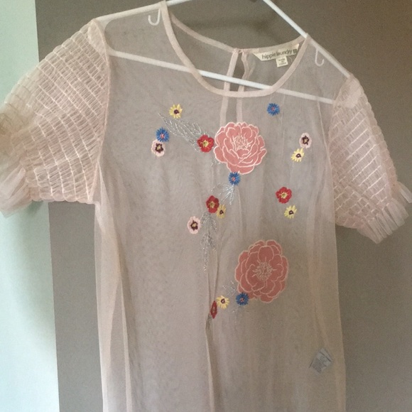 Sheer embroidered top - Picture 3 of 6